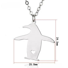 Custom Name Animal Penguin Necklace Pendant  Personalized Silver Gold Name