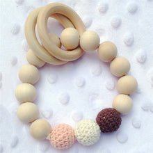 Baby Newborn Kids Teething Chewie Bracelets for Kids crochet beads Wood Bra