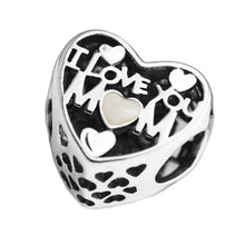 Pandulaso Fit Original Bracelets & Bangle I Love Mom Charms Sterling Silver