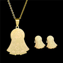 2017 Fashion Angel Stainless steel Jewelry Set Cartoon Mom and Son Wedding