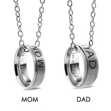 1Pcs Fashion DAD /MOM Titanium Steel Pendant Necklace 2017 New Silver Chain