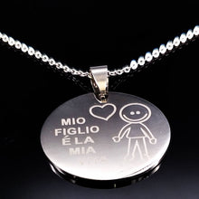 2017 Family Boy Necklace Choker For Women Mom Dad Collar Stainless Steel Ch