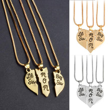 2017 Cute Sister Mom Three Stitching Love Pendant Necklace Set Mother's Day