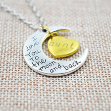 2017 New I Love You To The Moon And Back Necklace Vintage Family Necklaces