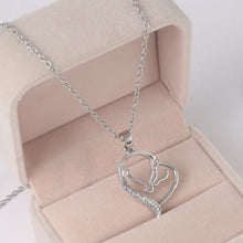 Austrian Crystal Pendant Necklace animal horse head heart shaped Love the n