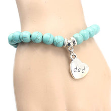 Charm bracelet mom grandma mum friends love charms  bead elastic bracelets