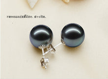 925 silver real natural big Pearl Earrings natural Tahiti Pearl Earrings 92