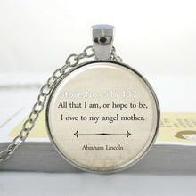 Inspirational Quote Necklace,Inspirational Jewelry,Mother's Day Gift, Abrah