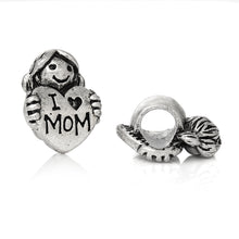 DoreenBeads European Charm Beads Girl antique silver"I Love Mom"Carved Abou