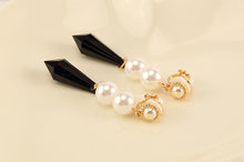 Hot Earrings Black Earring With Rhinestone No Piercing Ear Clip Pearl Clip