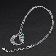 I Love You mother daughter Necklaces pendants the moon shape Statement Neck