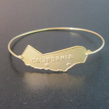 Gold / silver Color California State Bracelet Gift for Friend,Mom Retro Bea