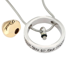 Unisex Heart Inside Mom and Dad pendant  I Love You To The Moon And Back me