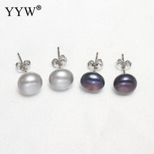 YYW Women Mom Jewelry Gifts 8 9mm 2Pairs/Box Natural Freshwater Pearl Earri