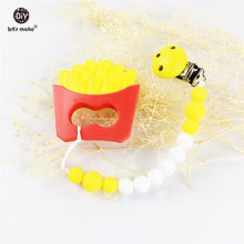 Let's Make Silicone Teether Toy Wooden Clip1pc Baby Silicone Teething & Nur