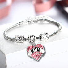 new silver plated charm Austrian crystal heart shape nurse mom best friend