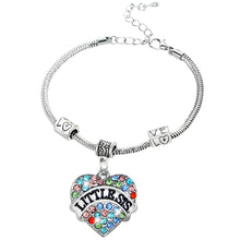 Bespmosp 11 Style Charm Colorful Crystal Heart NANA Sister Sis Mom Pendant