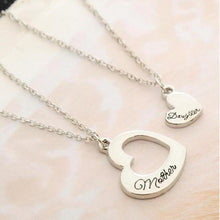 1 Set Love Between Mother And Daughter Heart Shaped Love Heart Pendant Neck