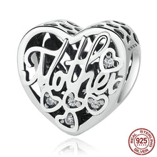 Mother's Day gift Love Mama/Mom/Mother 100% 925 Sterling Silver Charm Beads
