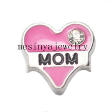 10 pcs crystal accent mom floating charms for glass locket  FC358.Min amoun