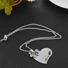 LASPERAL Fashion Stainless Steel Mom and Dad Pendants Necklace for Womem Me