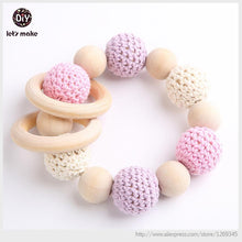 Let's Make wooden rings and wooden teething beads Crochet beads diy mom nec