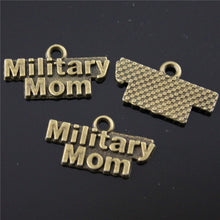 40pcs 25*14mm (0.98" x 0.55") Militray mom Antique Bronze Charms Fit Bracel