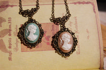 Victorian Lady Cameo Pendant Necklace Mother's Day Gifts for Mom Handmade V