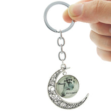 TAFREE Vintage Footprint key chain Personalized Baby Name date custom Moon