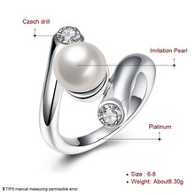 2017 pearl style imitation mother's day ring classic love mom fancy fashion