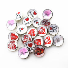 Mix Random 20 pcs/lot  New Arrival Mother's Day I Love Mom Glass Stone Butt