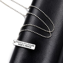 3 Pcs Mother Father Baby Boy Necklace & Keychain Mom Dad Son Pendant Neckla