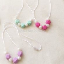 2pcs/lot BPA Free DIY Silicone Baby Safe Dummy Teething Necklace Silicone H