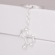 2016 DNA key chain DNA Base Pair Molecule Keychains in Silver for women fre