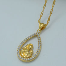 Anniyo Gift for Mom Necklaces Gold Color Mother/Mama/Mother & Child Pendant