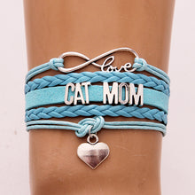 Drop Shipping Infinity Love Heart Charm Dog Mom/Cat Mom Bracelet & bangles