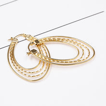 Tear Drop Shaped Stainless Steel Earrings Women,Big Round Gold Women Weddin
