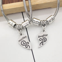 Newest Arrival 2 PCS/Set Mother Daughter Love Heart Stitching Pendant Brace