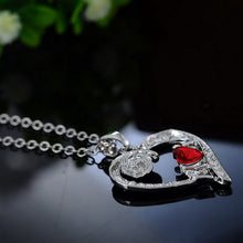 LASPERAL Fashion Jewelry 1PC Rhinestone Love Heart Rose Mom Pendant Necklac