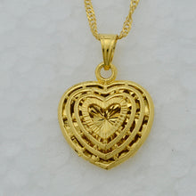 Anniyo Heart Pendant and Necklaces for Women/Girl Gold Color Charms Jewelry