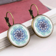 Bronze Classic Lotus Mandala Jewelry Earring Nail Henna Om Symbol Zen Buddh