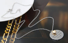 NANBO Fashion Elegent statement Chunky chain Moon Love Mom Dad Heart Silver