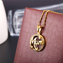 Collare Crystal Mom Gift Necklaces & Pendants Gold Color Rhinestone Necklac