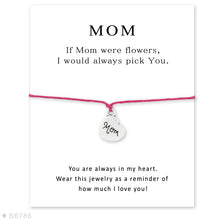 (10 PCS/lot) Silver Tone Mom Heart Charm Bracelets & Bangles For Women Girl