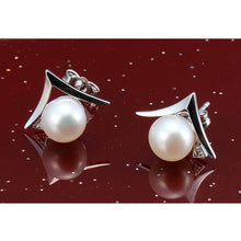 Sinya Natural freshwater pearl stud earring for women in 925 sterling silve