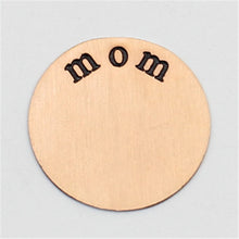 Panpan 22.5mm  316L Stainless steel  word "mom" plates for 30mm round locke