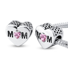 GAGAFEEL Mother's Gifts Heart Beads Fit Original Pandora Bracelets Bangles