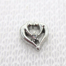 New Arrive 20pcs/lot Family Mom and baby heart floating charms living glass
