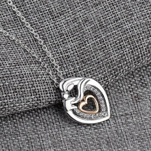 New Korean Heart Mom&Baby Necklaces Silver Color Women Pendant Jewelry Moth