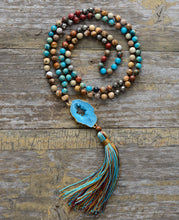 Luxury Necklace Natural Stone Pyrite Gilded Druzy Long Tassel Necklace Wome